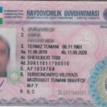 Водительское удостоверение Узбекистан